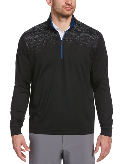 Mens Texture Printed 1/4 Zip Mock-Jackets-Callaway