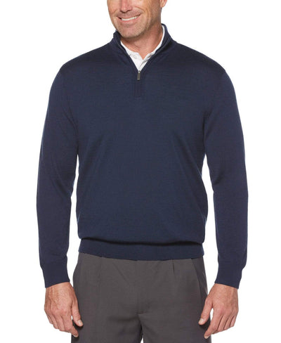 Mens Thermal Merino Wool 1/4 Zip Sweater-Sweaters-Callaway Apparel