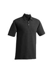 Mens Tonal Performance Polo Shirt (Black) 