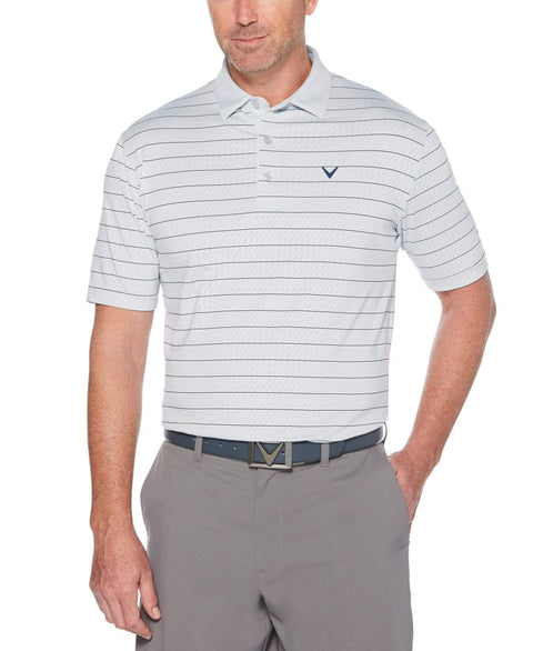 Mens Ventilated Stripe Polo-Polos-Callaway Apparel