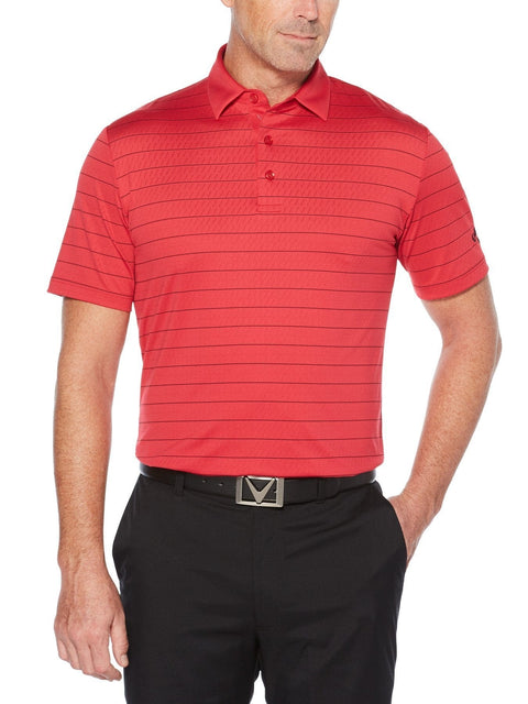 Mens Ventilated Stripe Golf Polo-Polos-Callaway