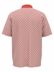 View Master Print Golf Polo (Spiced Coral) 