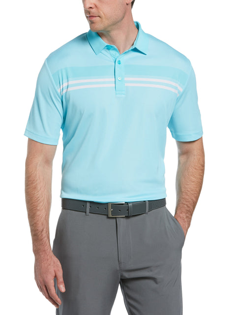 Mens Yarn Dyed Birdseye Color Block Polo-Polos-Callaway