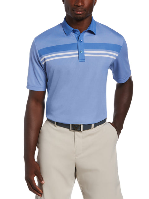 Mens Yarn Dyed Birdseye Color Block Polo-Polos-Callaway