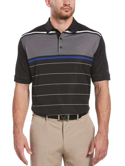 Mens Yarn Dyed Engineered Oxford Chest Block Swing Tech Polo-Polos-Callaway