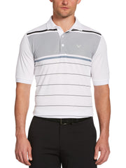 Mens Yarn Dyed Engineered Oxford Chest Block Swing Tech Polo-Polos-Callaway