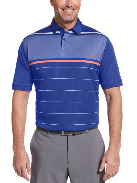 Mens Yarn Dyed Engineered Oxford Chest Block Swing Tech Polo-Polos-Callaway