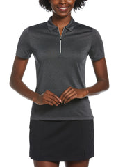 Womens 1/4 Zip Heather Polo-Polos-Callaway