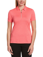 Womens 1/4 Zip Heather Polo-Polos-Callaway