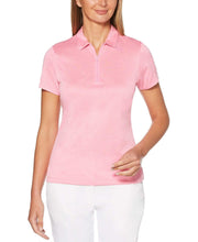 Womens 1/4 Zip Heather Polo-Polos-Callaway Apparel