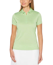 Womens 1/4 Zip Heather Polo-Polos-Callaway Apparel