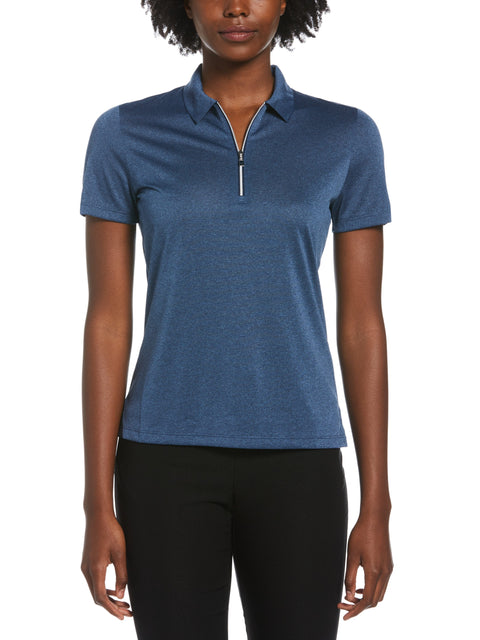 Womens 1/4 Zip Heather Polo-Polos-Callaway