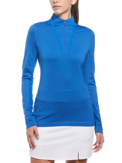 Womens 1/4 Zip Seams Long Sleeve Top-Jackets-Callaway