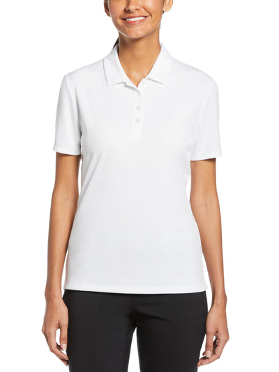 Short Sleeve All Over Tee Time Print Polo (Bright White) 