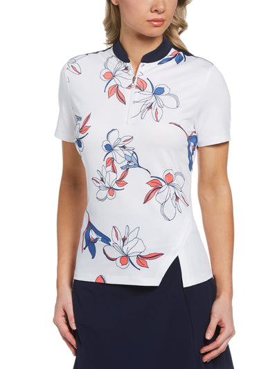 Womens Art Nouveau Print Polo-Polos-Callaway