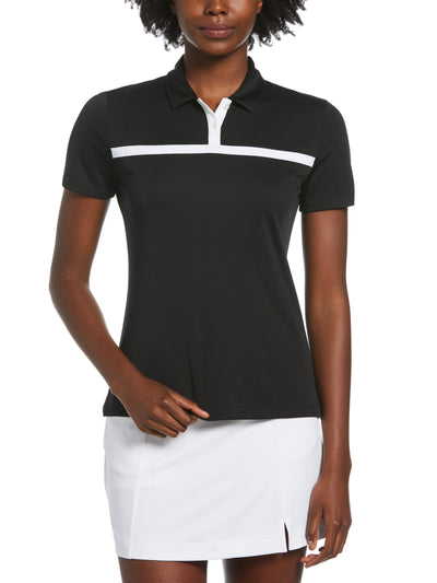 Womens Chest Striped Button Polo-Polos-Callaway