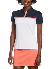 Womens Chest Striped Button Polo-Polos-Callaway