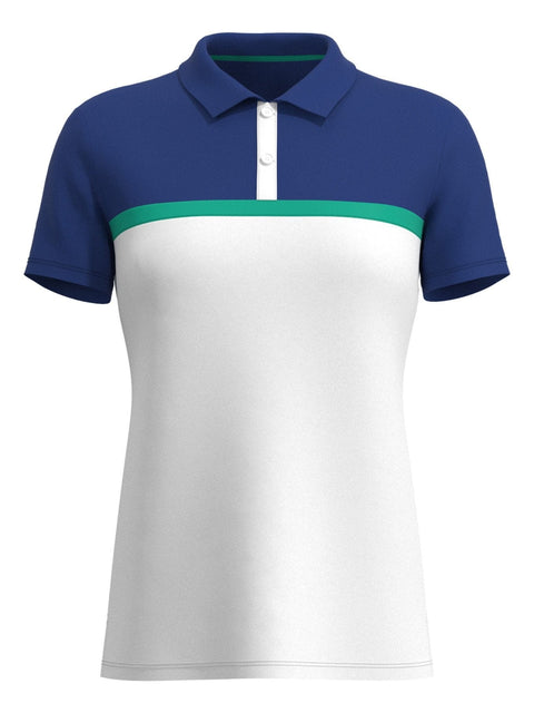 Womens Chest Striped Button Polo-Polos-Callaway