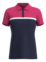 Womens Chest Striped Button Polo-Polos-Callaway