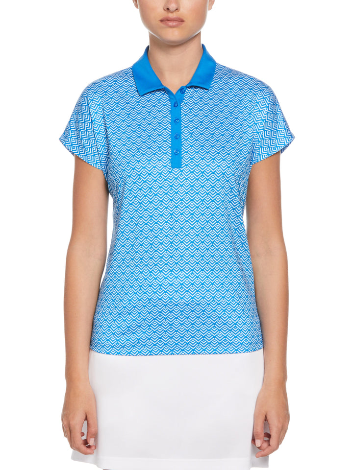 Patterned polo shirts womens best sale