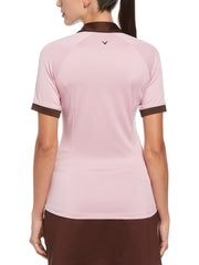 Womens V-Placket Colourblock Polo Top-Polos-Callaway