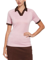 Womens V-Placket Colourblock Polo Top-Polos-Callaway