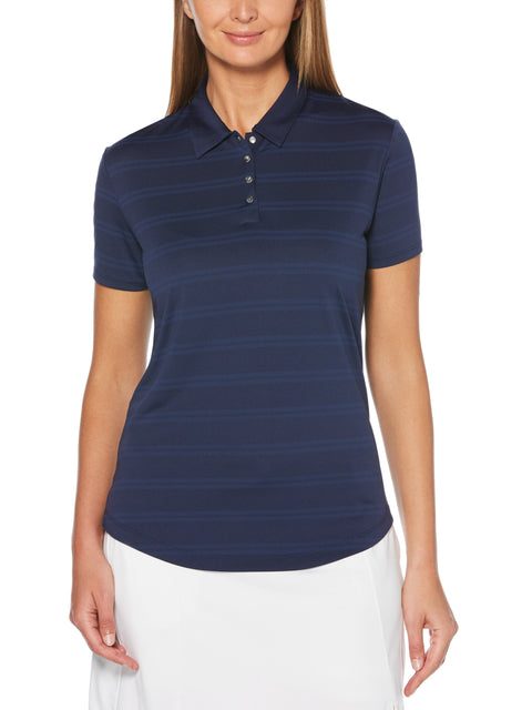 Womens Cooling Horizontal Texture Polo-Polos-Callaway