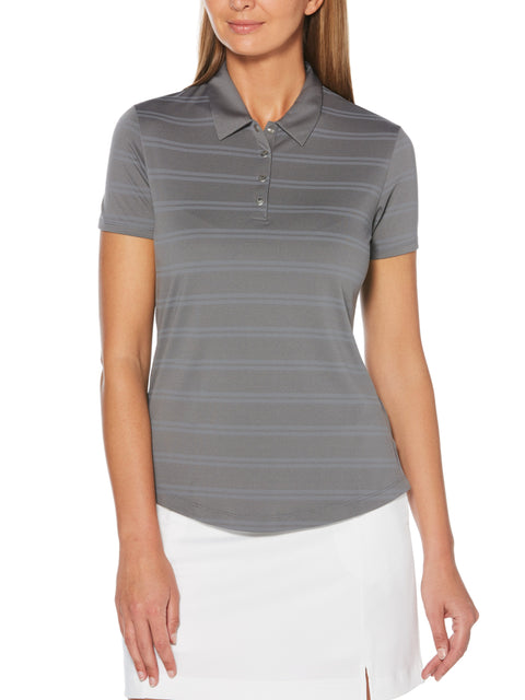 Womens Cooling Horizontal Texture Polo-Polos-Callaway