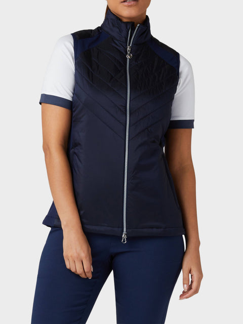 Womens Engineered Chevron Quilted Vest-Jackets-Callaway