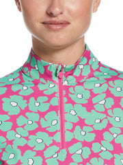 Womens Floral Printed Sun Protection (Cheeky Pink) 