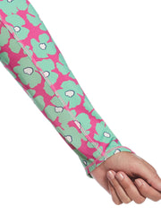 Womens Floral Printed Sun Protection (Cheeky Pink) 