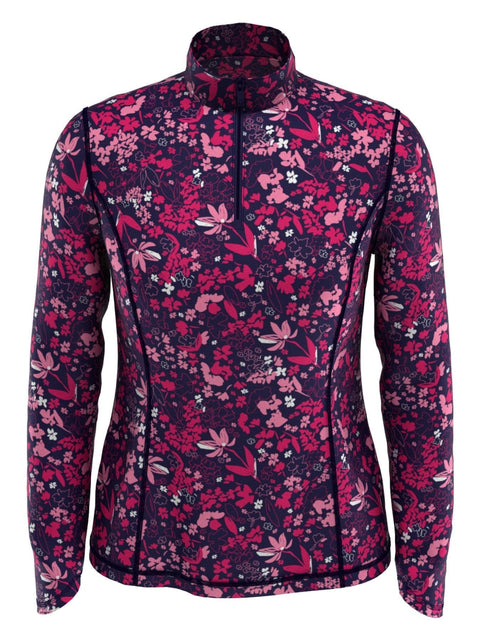 Womens Floral Quarter Zip Pullover--Callaway