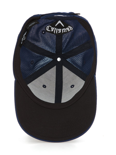 Mens Front Crested Structured Golf Hat-Hats-Navy-OS-Callaway