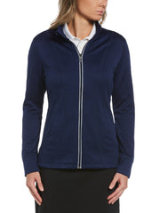 Womens Full Zip Waffle Fleece Jacket-Jackets-Callaway