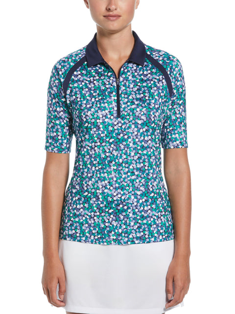 Womens Hexagon Geo Polo-Polos-Callaway