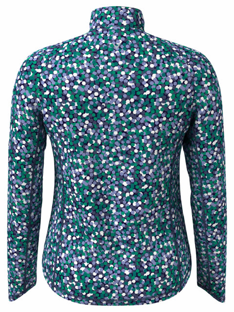 Womens Hexagon Confetti Print Sun Protection 1/4 Zip Golf Pullover-Jackets-Callaway