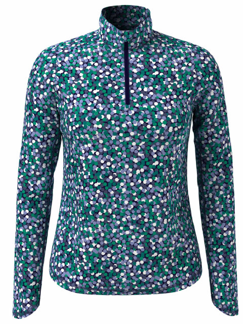 Womens Hexagon Confetti Print Sun Protection 1/4 Zip Golf Pullover-Jackets-Callaway