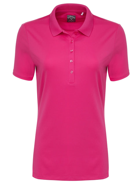 Short Sleeve All Over Tee Time Print Polo (Very Berry) 