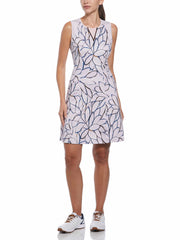 Womens Linear Sleeveless Flower Dress-Dresses-Callaway