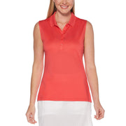 Womens Micro Hex Solid Polo Polos