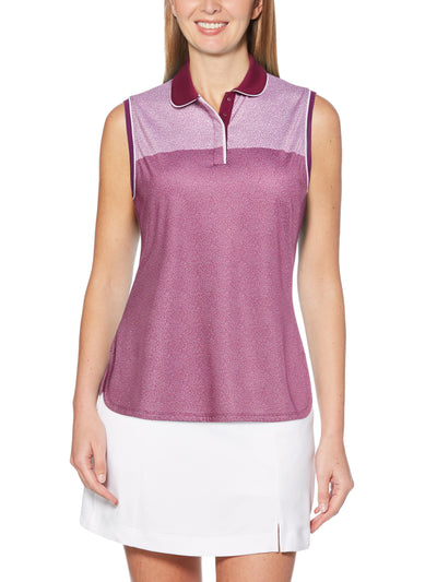 Womens Mini Leaf Color Block Polo-Polos-Callaway