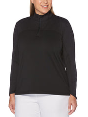 Womens Plus Sun Protection Jacquard Block Pullover-Jackets-Callaway