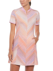 Stripe Print Golf Dress-Polos-Callaway