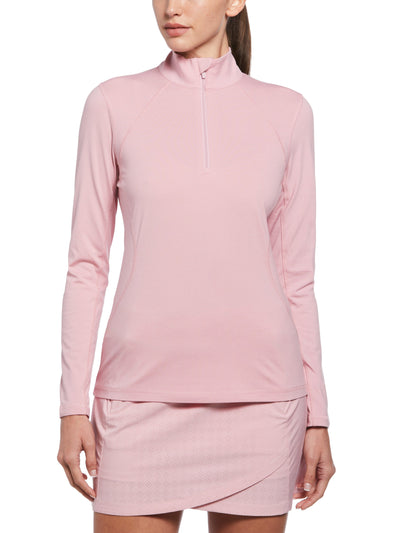 Women Long Sleeve Lightweight Colorblock 1/4 Zip-Jackets-Callaway