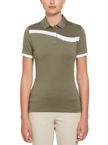 Womens Swing Tech™ Asymmetrical Color Block Golf Polo