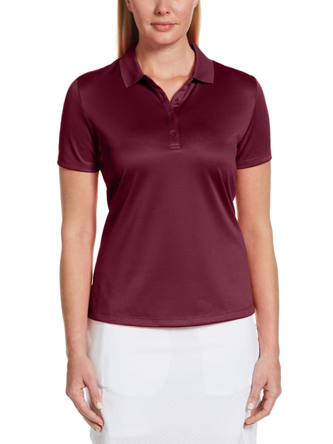 Womens Swing Tech Solid Polo-Polos-Callaway