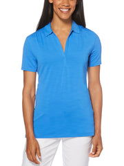 Short Sleeve All Over Tee Time Print Polo (Palace Blue) 