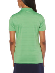 Short Sleeve All Over Tee Time Print Polo (Vibrant Green) 