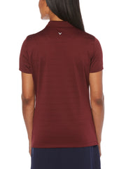 Short Sleeve All Over Tee Time Print Polo (Zinfandel) 