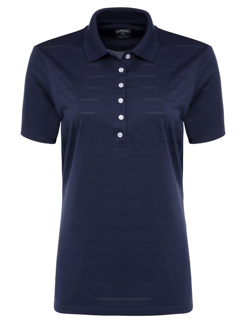 Short Sleeve All Over Tee Time Print Polo (Peacoat) 